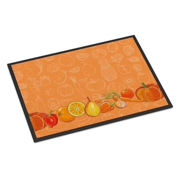 Jensendistributionservices Fruits & Vegetables in Orange Indoor or Outdoor Mat; 18 x 27 in. MI229041 - main